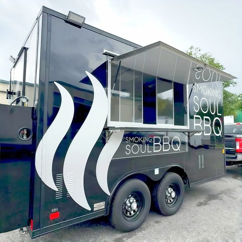 Food truck ice cream mobile - truck,