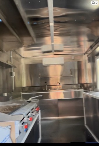 Red concession food trailer - red, concession/food