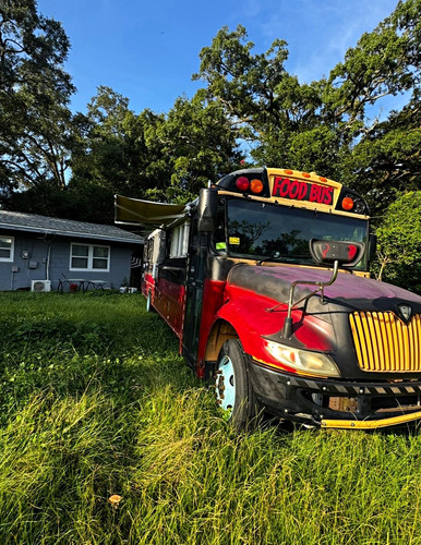 Converted food bus - bus, truck